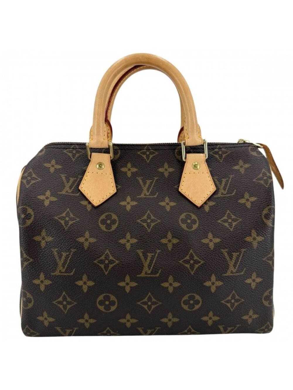 Louis Vuitton Monogram Speedy 25 Mini Boston Bag Brown Gold